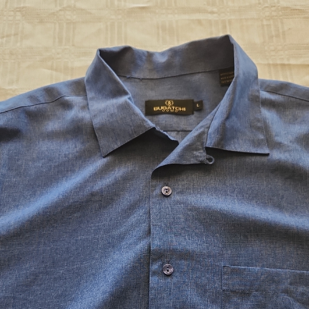 Bugatchi Blue Button Down Shirt - image 4
